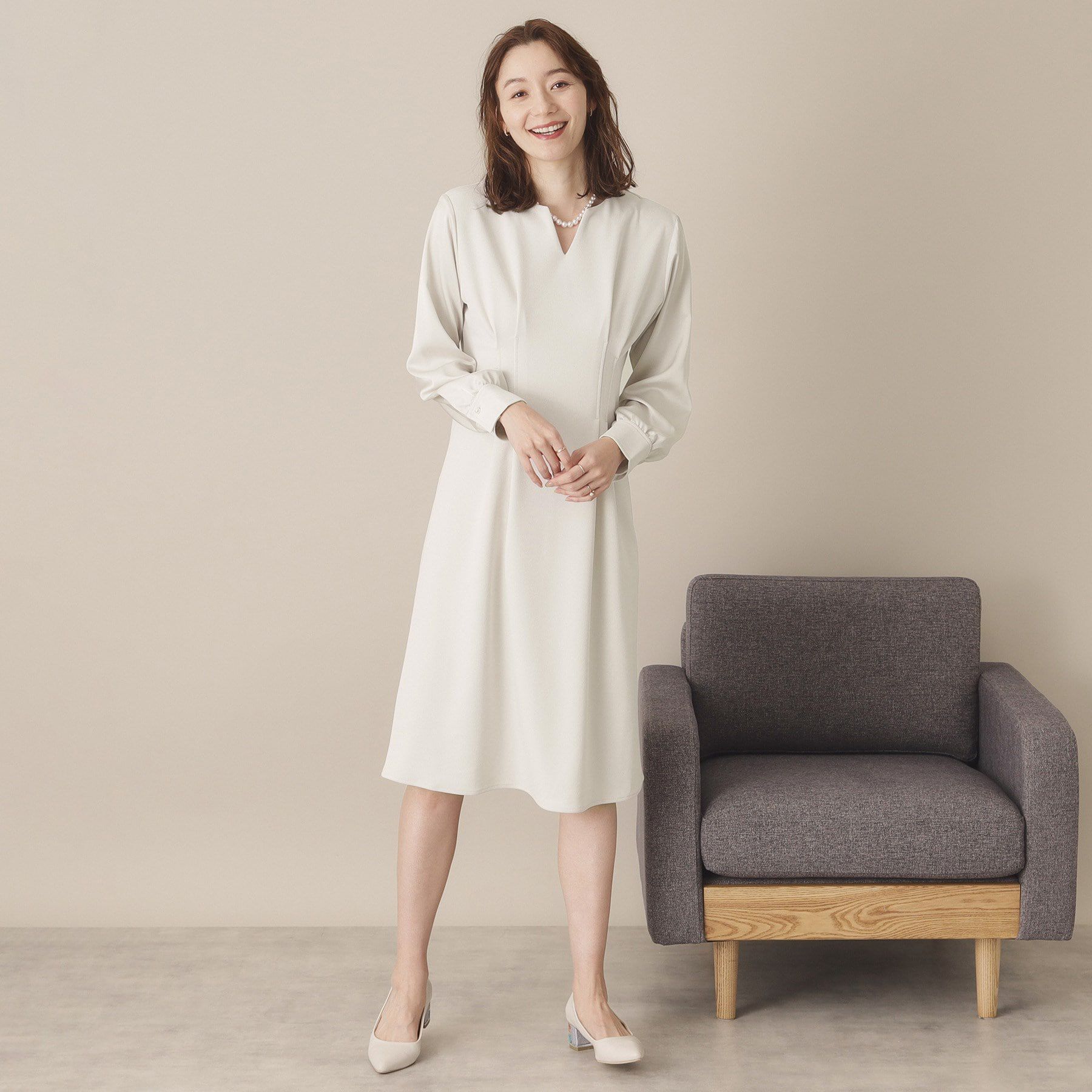 ITS&rsquo;DEMO「【通勤／手洗い可】カットジョーゼットワンピース」|ワンピース|