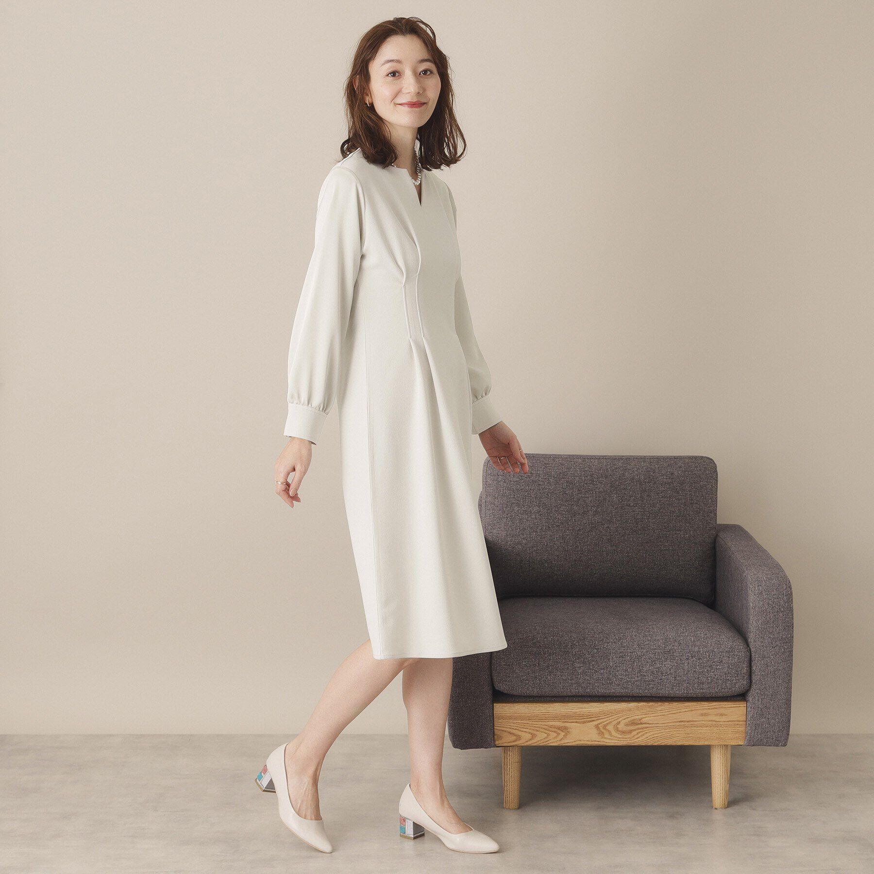 ITS&rsquo;DEMO「【通勤／手洗い可】カットジョーゼットワンピース」|ワンピース|