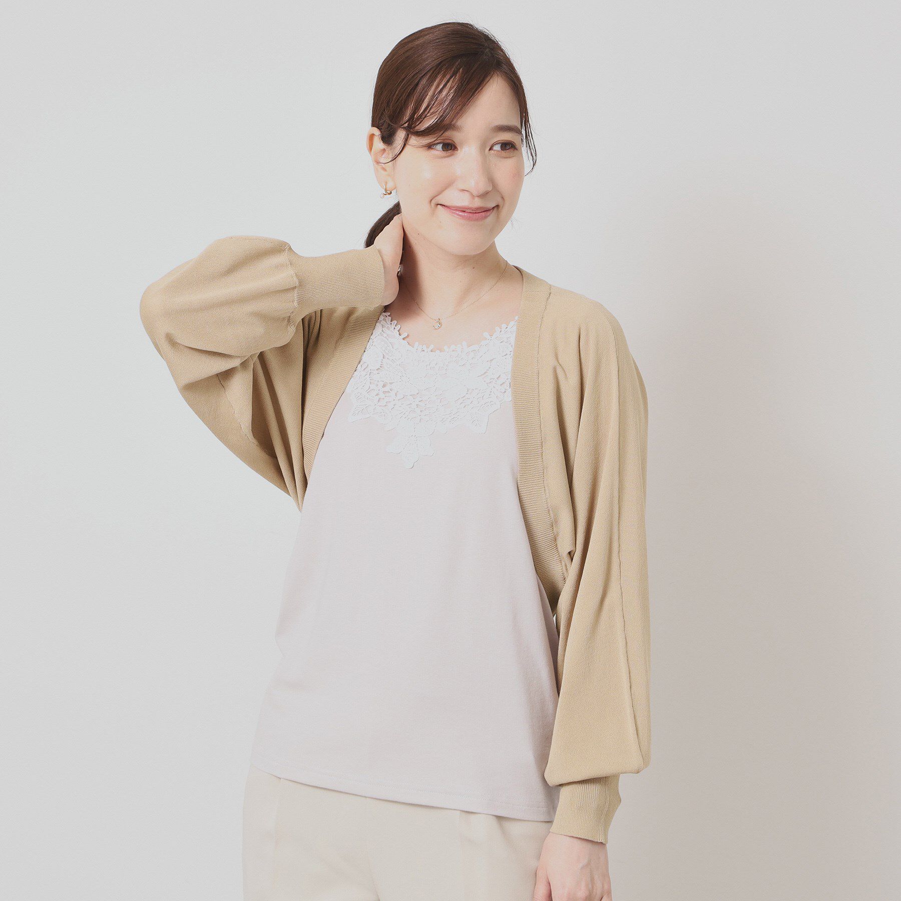 ITS&rsquo;DEMO「【UV／接触冷感／毛玉防止／手洗い可】ニットボレロ」|カーディガン|