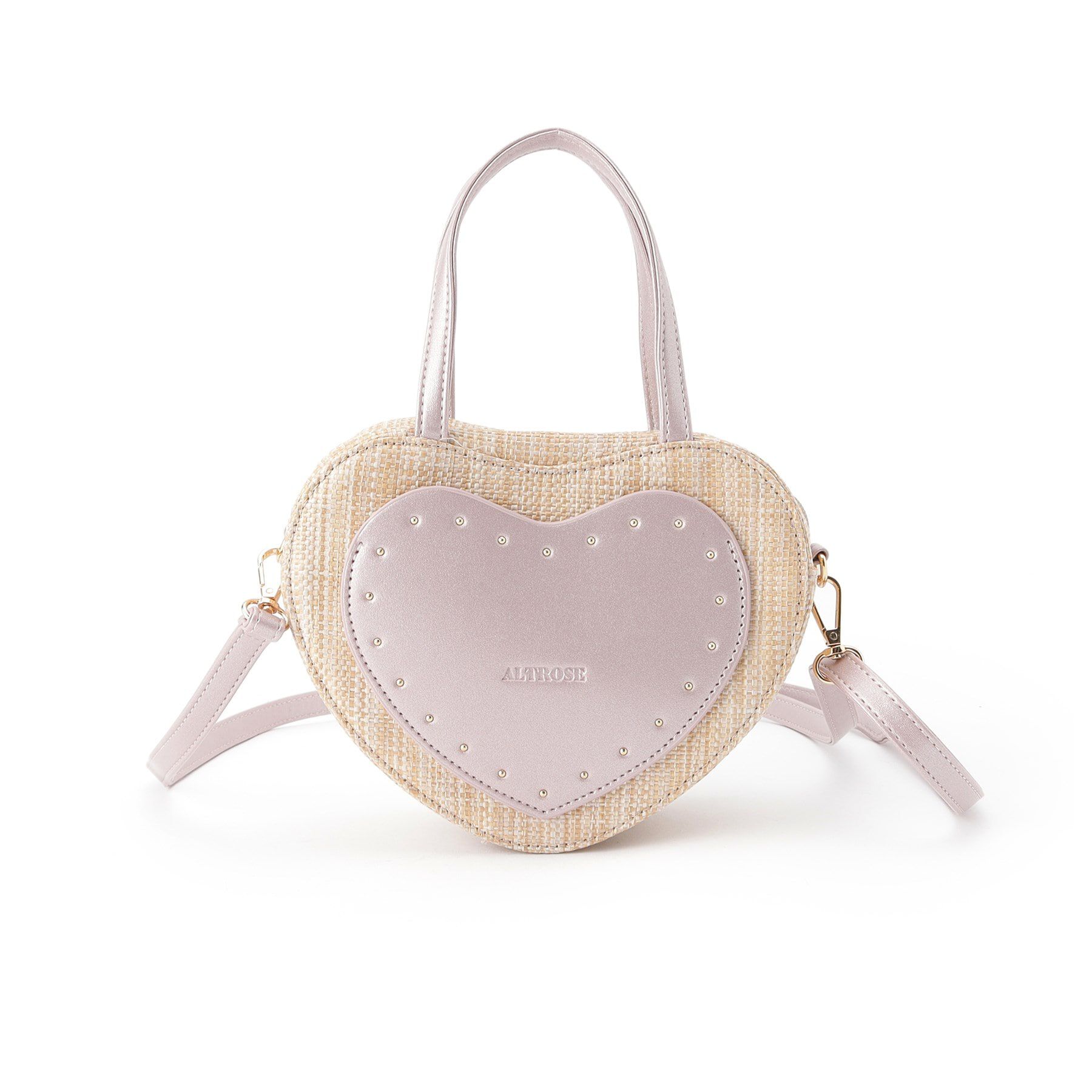 Ober Tashe「ハート型2WAYバッグ」|ショルダー・メッセンジャー|ピンク(072)