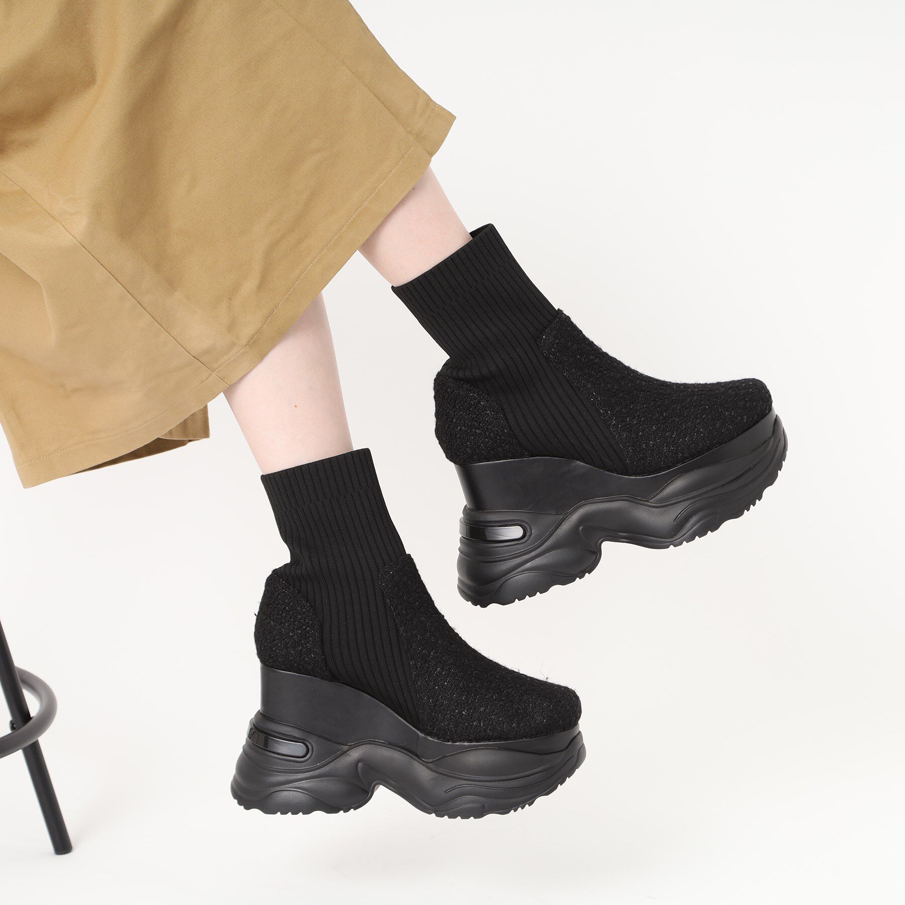 ESPERANZA「スニーカーソールニットショートブーツ」|ショートブーツ|