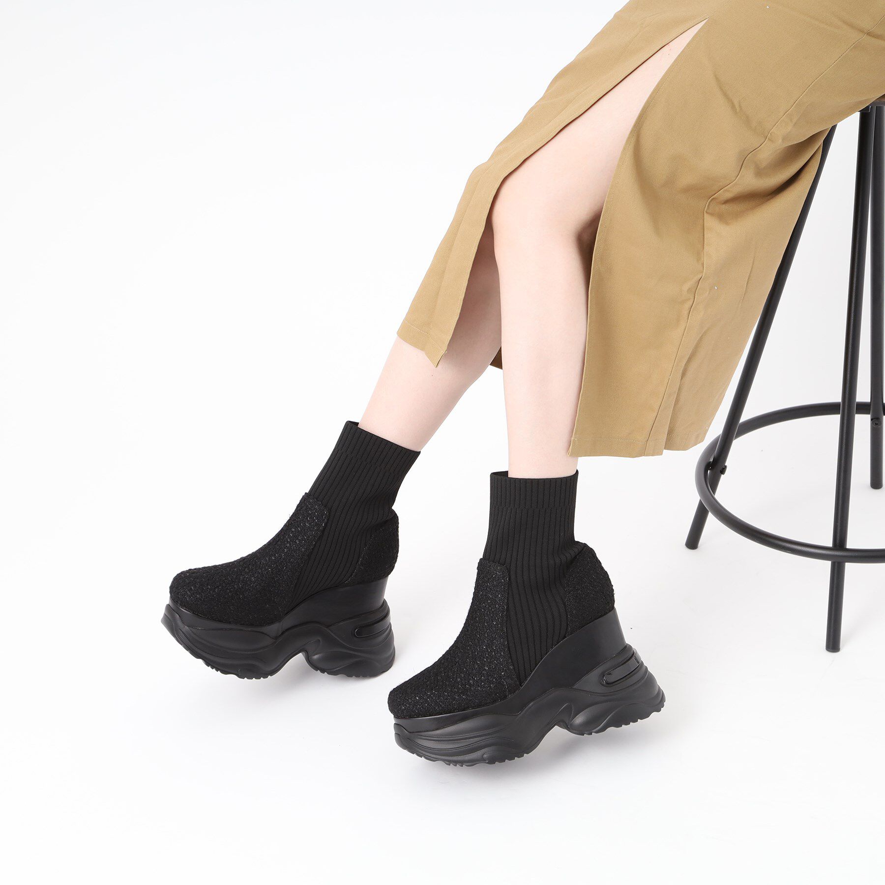 ESPERANZA「スニーカーソールニットショートブーツ」|ショートブーツ|