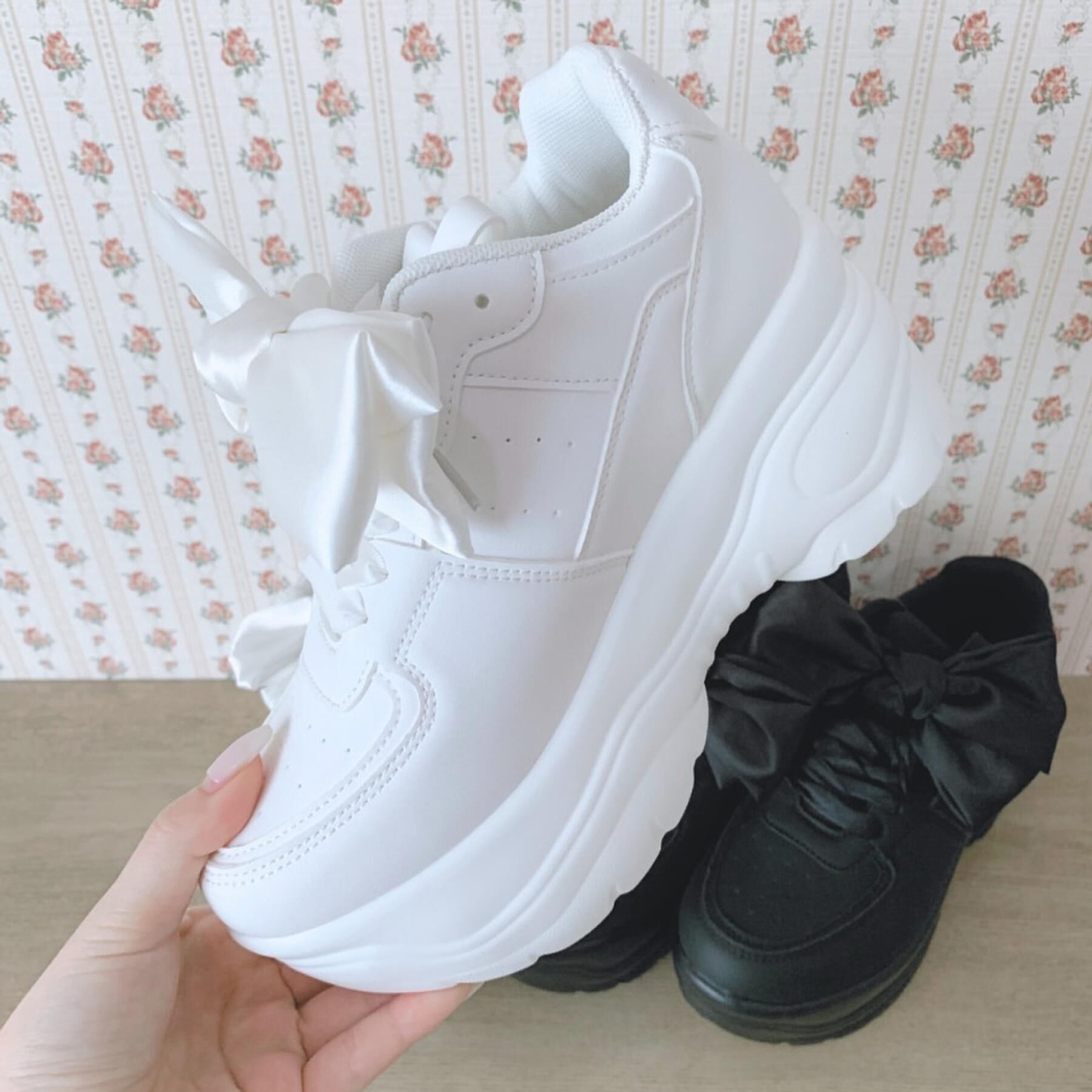 csT&P「厚底リボン取り外し可スニーカー」|スニーカー|