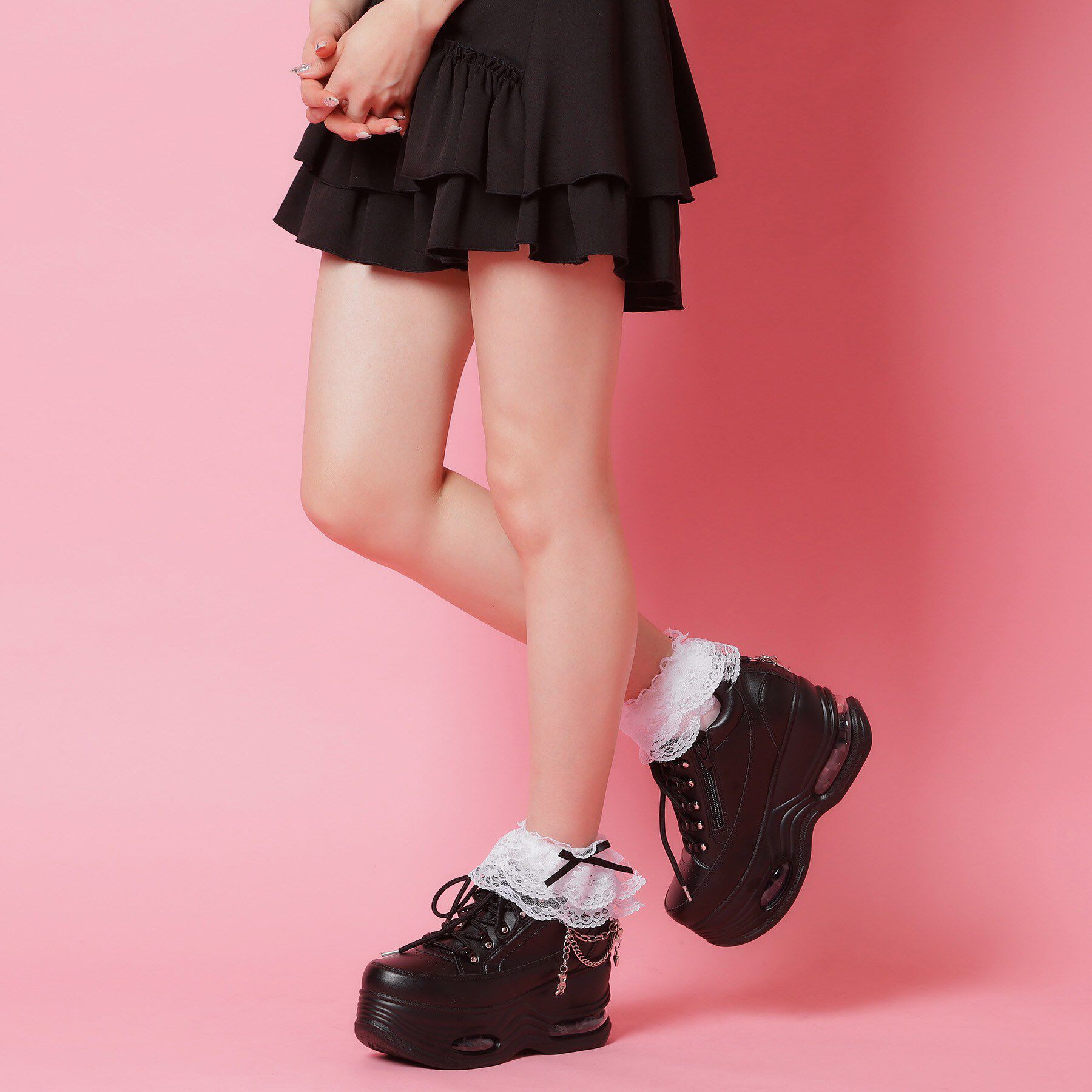 csT&P「十字架チェーン付き厚底スニーカー」|スニーカー|