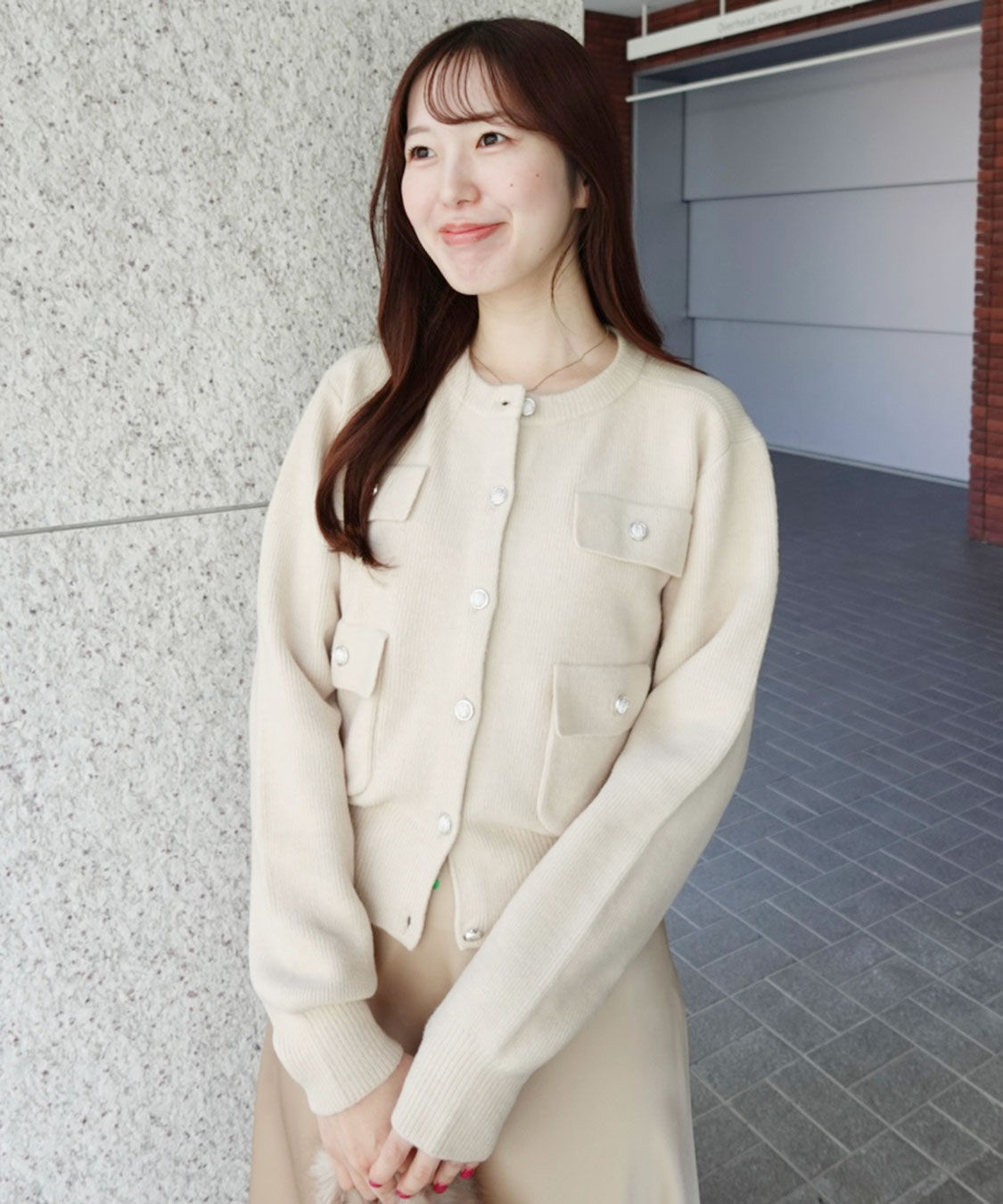 COCO DEAL「ブークレ―ポケットカーディガン」|カーディガン|