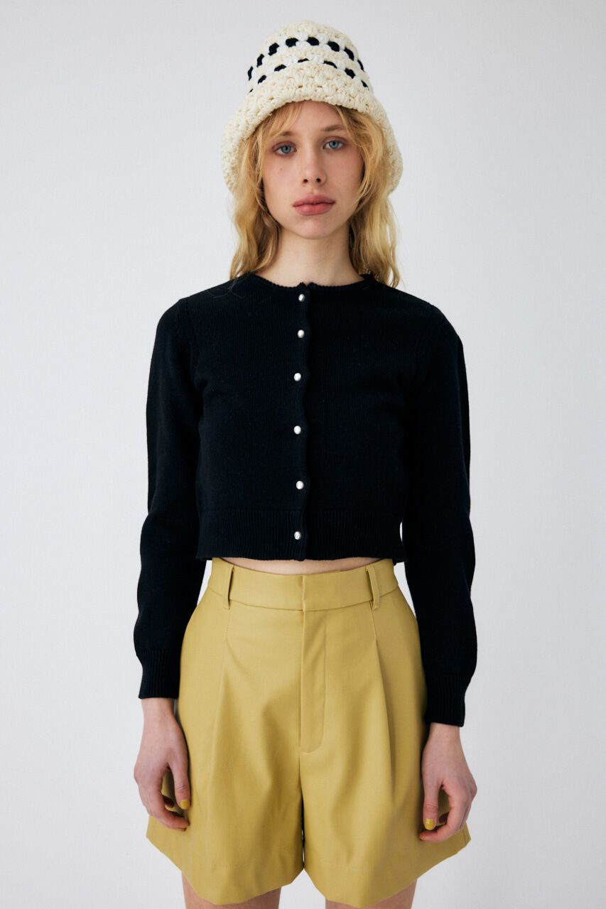 MOUSSY「FLORAL PRINTED KNIT カーディガン」|ニット・セーター|BLK