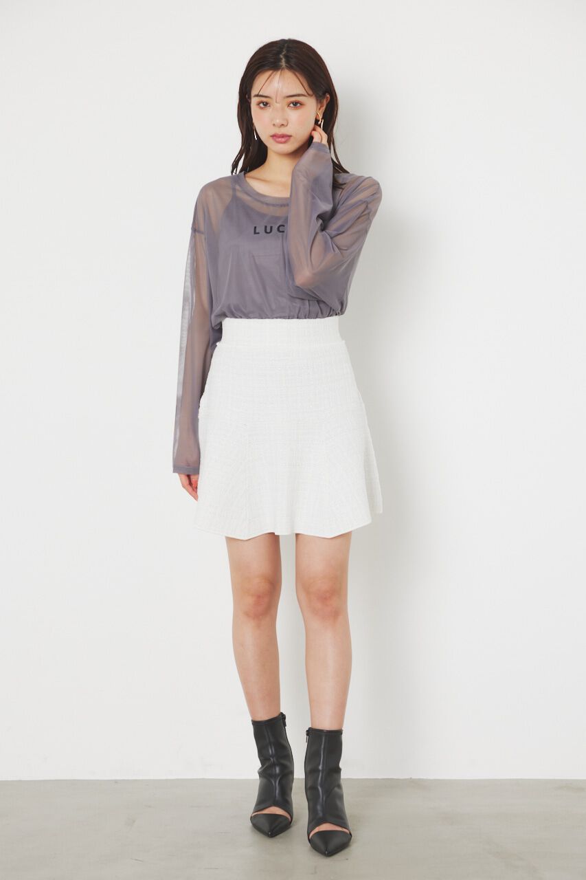 rienda「メッセージチュールロンT/SH」|Tシャツ・カットソー|