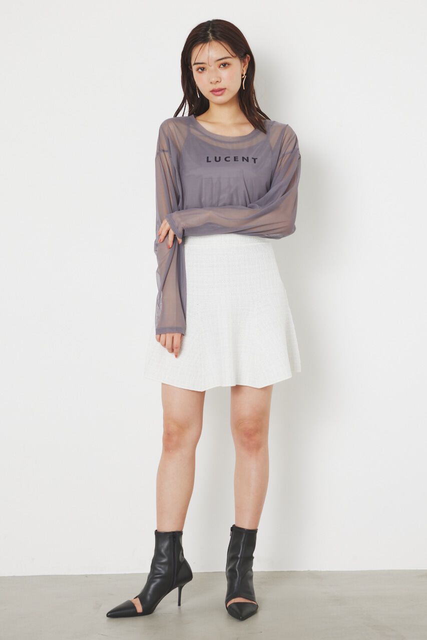 rienda「メッセージチュールロンT/SH」|Tシャツ・カットソー|