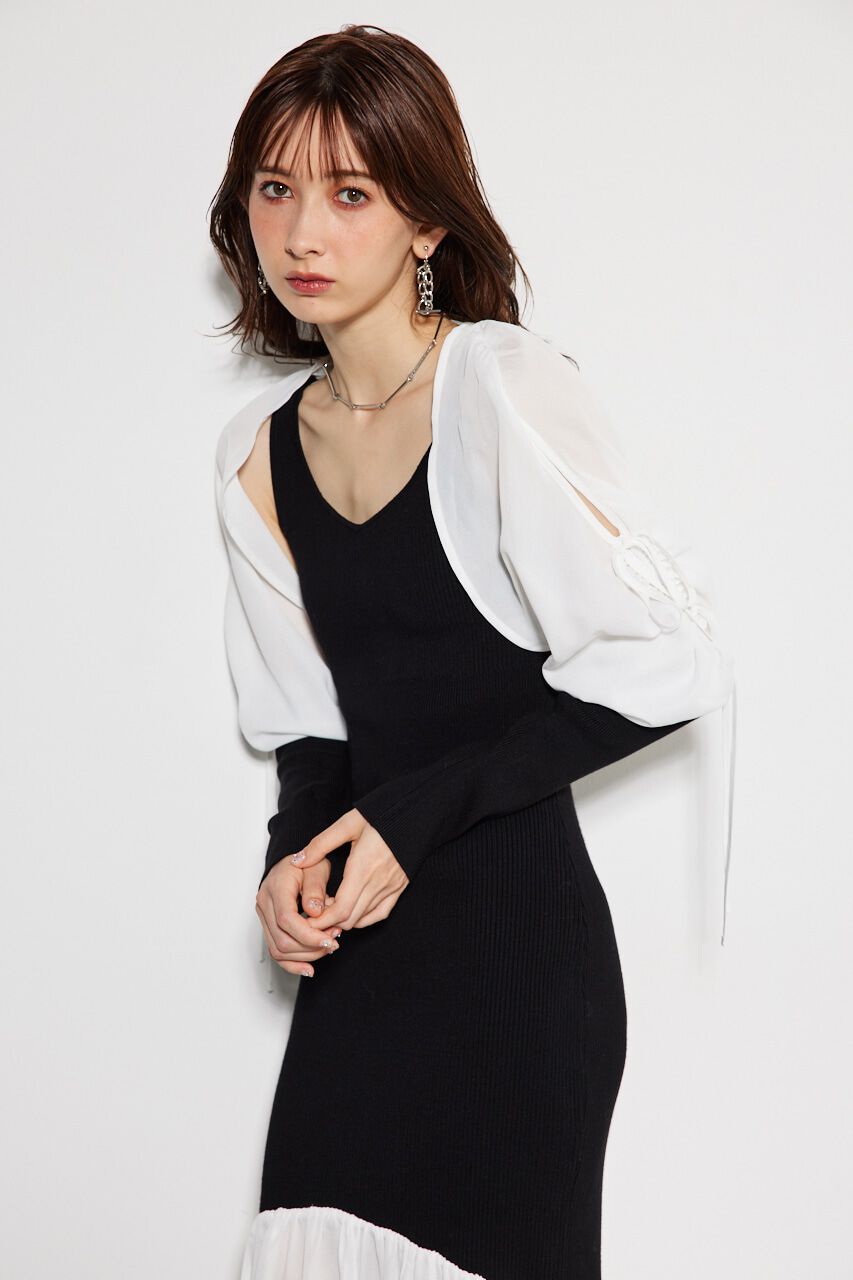 rienda「2WAYニュアンスマーメイドKnit OP」|ワンピース|