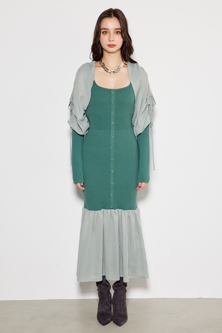 rienda「2WAYニュアンスマーメイドKnit OP」|ワンピース|