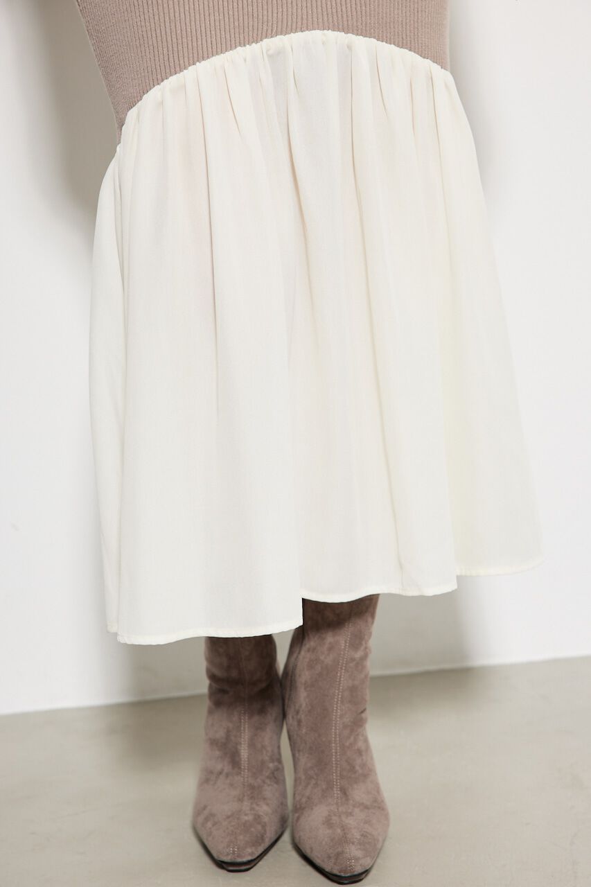 rienda「2WAYニュアンスマーメイドKnit OP」|ワンピース|