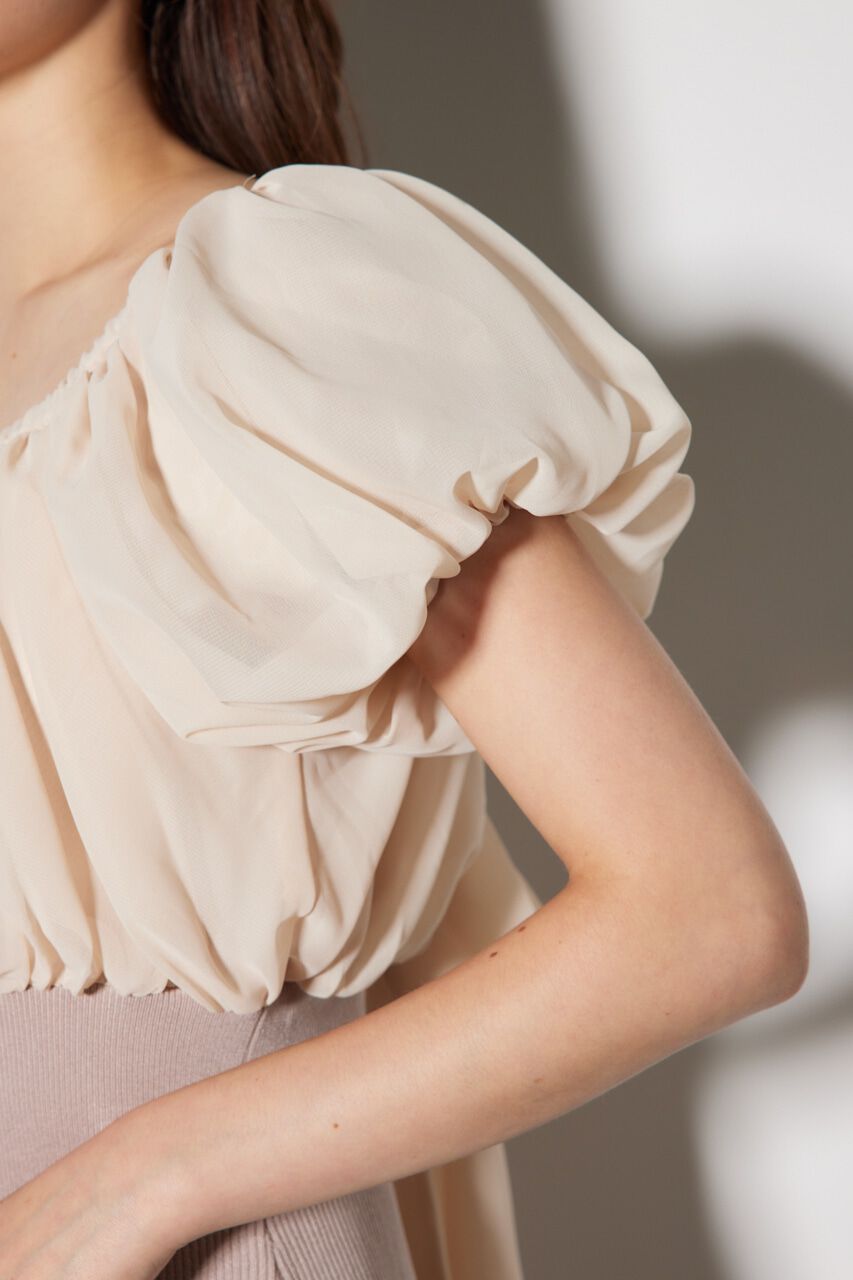 rienda「シフォンオフショルタイトニットワンピース」|ワンピース|