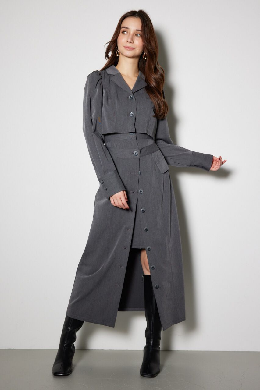 rienda「ラップパターンロングタイトワンピース」|ワンピース|