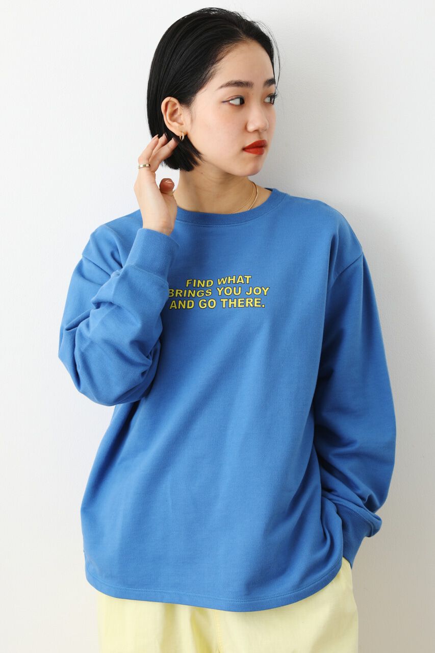 RODEO CROWNS「スモールメッセージスウェットトップス」|パーカー|BLU