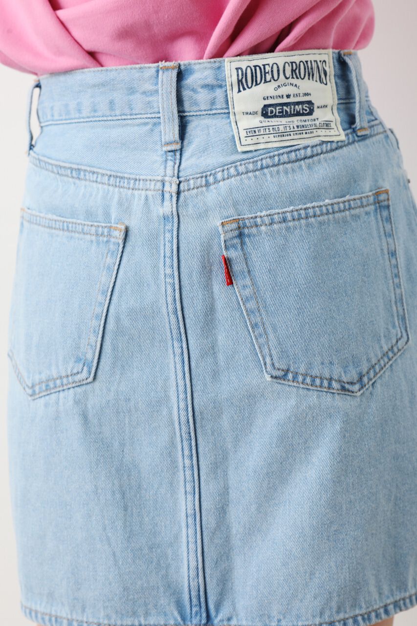 RODEO CROWNS「LOSE COLOR DENIM MINI SKIRT」|デニム|
