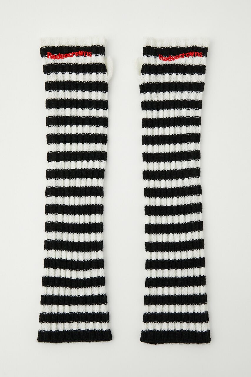 RODEO CROWNS「マルチボーダー アームウォーマー」|ピアス|柄WHT5