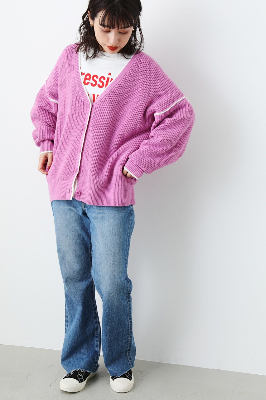 RODEO CROWNS「ラインニットカーディガン」|カーディガン|L/PUR1