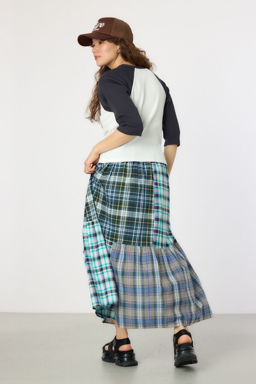 RODEO CROWNS「ダメージアップリケラグランリブ Tシャツ」|Tシャツ・カットソー|