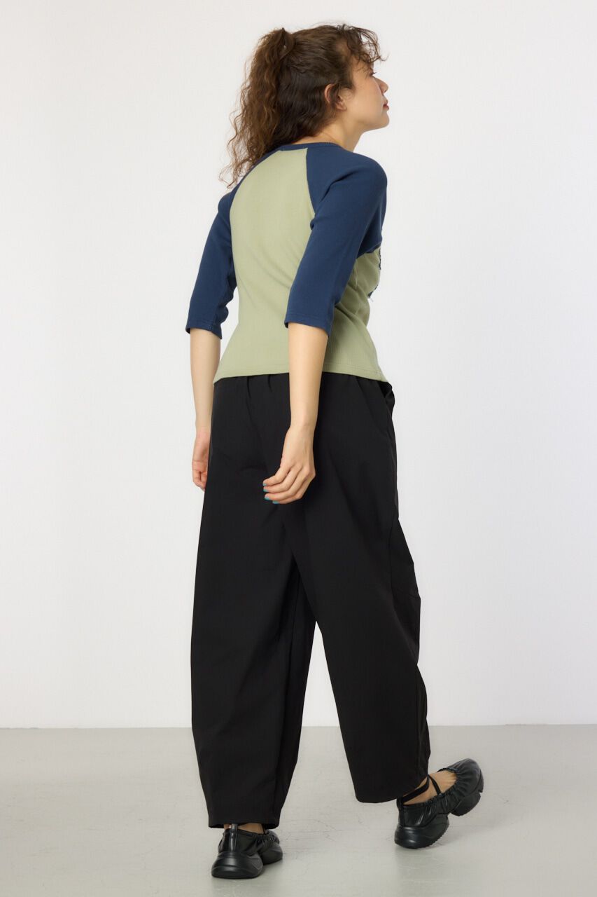 RODEO CROWNS「ダメージアップリケラグランリブ Tシャツ」|Tシャツ・カットソー|