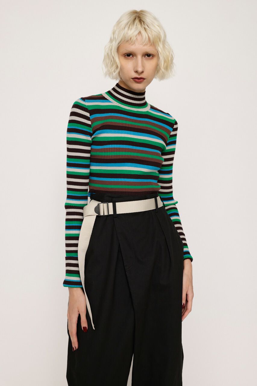 SLY「MULTI BORDER KNIT トップス」|ニット・セーター|