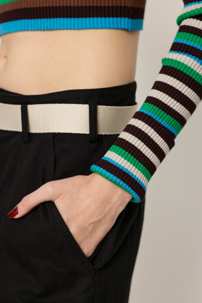 SLY「MULTI BORDER KNIT トップス」|ニット・セーター|