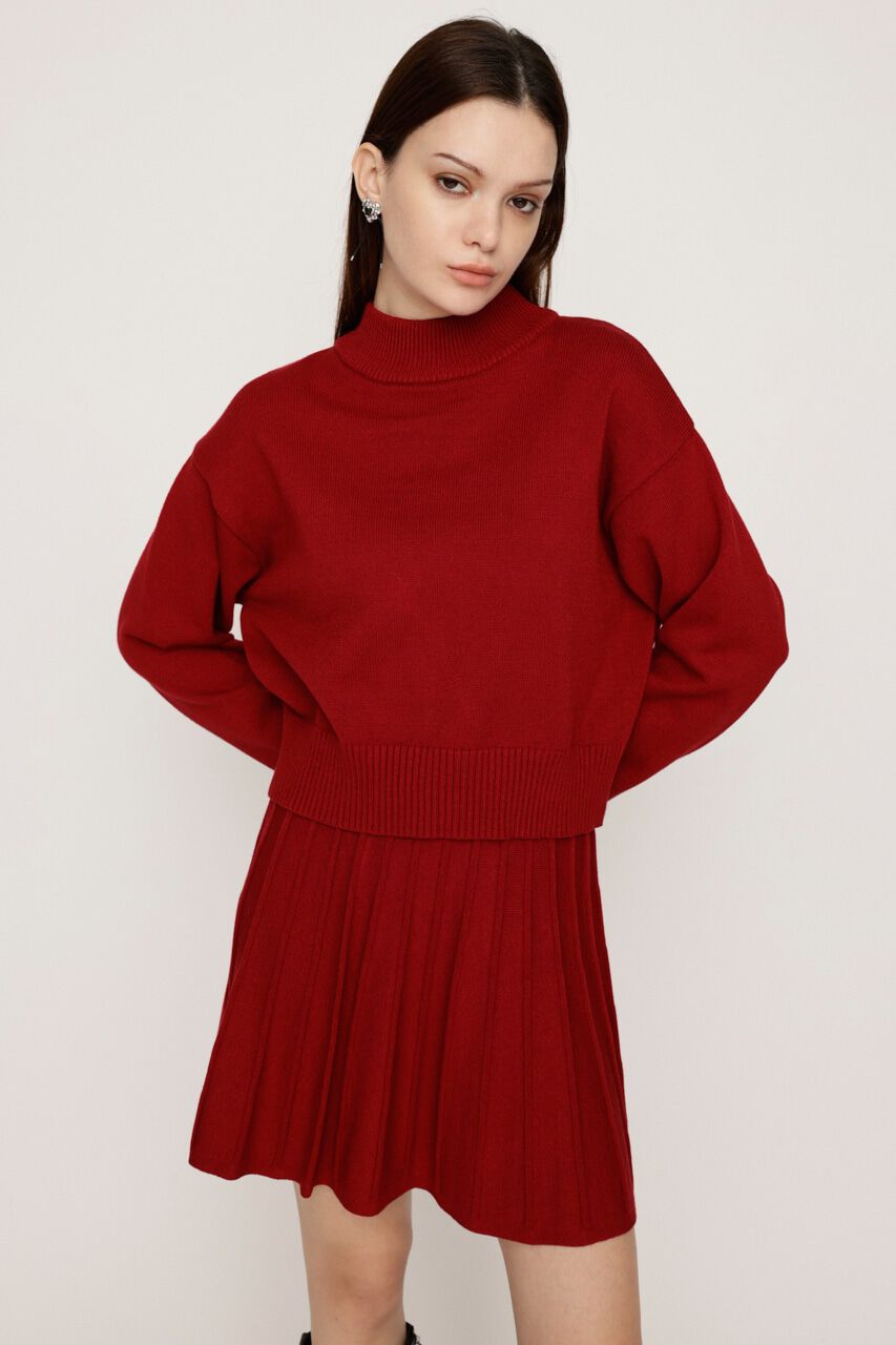 SLY「COMFORT HG PLEATS 2P」|ワンピース|RED