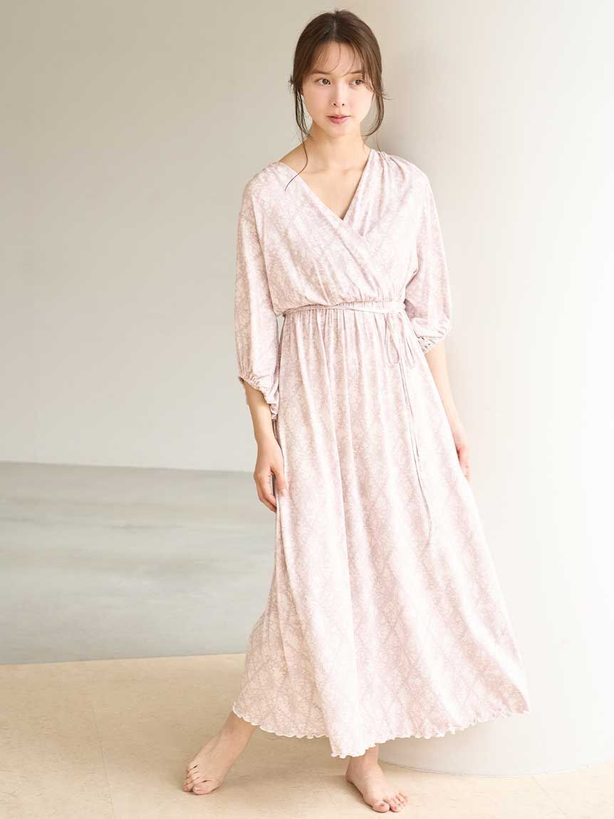 SNIDEL HOME「レーシーパターン カシュワンピース」|ルームウェア|