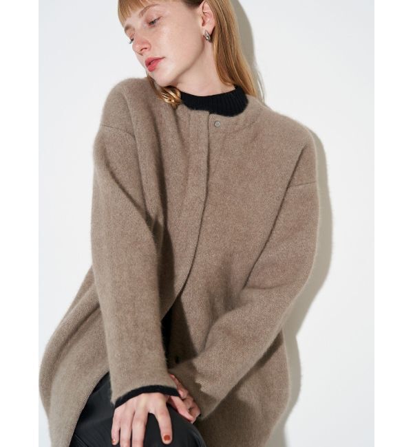 ELENDEEK「CN RACCOON MIX WCD」|カーディガン|ベージュ