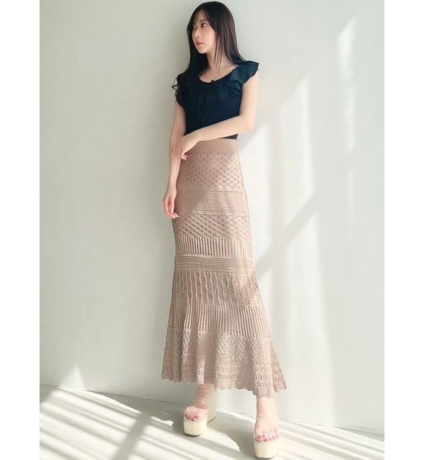 RESEXXY「ラージカラーリブニットトップス」|ニット・セーター|