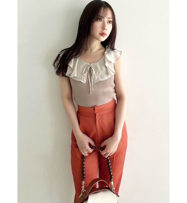 RESEXXY「ラージカラーリブニットトップス」|ニット・セーター|