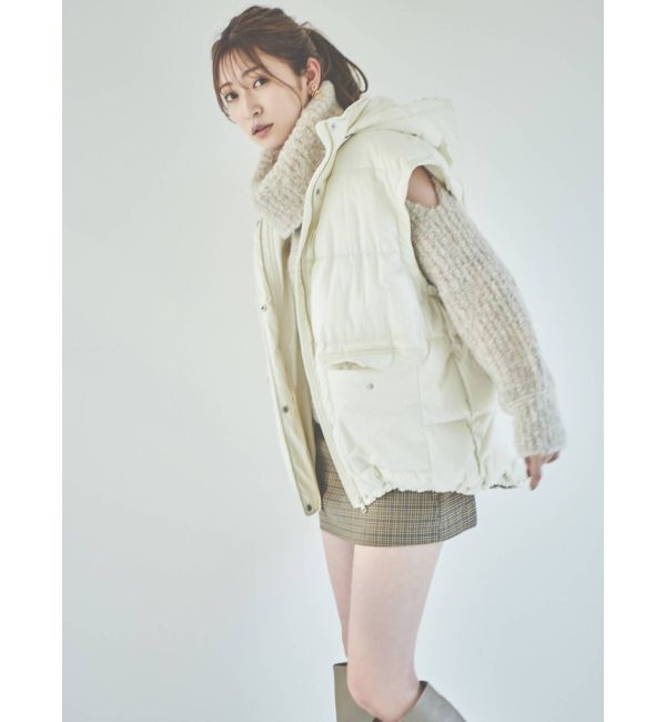 dazzlin「【吉田朱里コラボ】2wayボリューム中綿ブルソン」|ブルゾン・スタジャン|