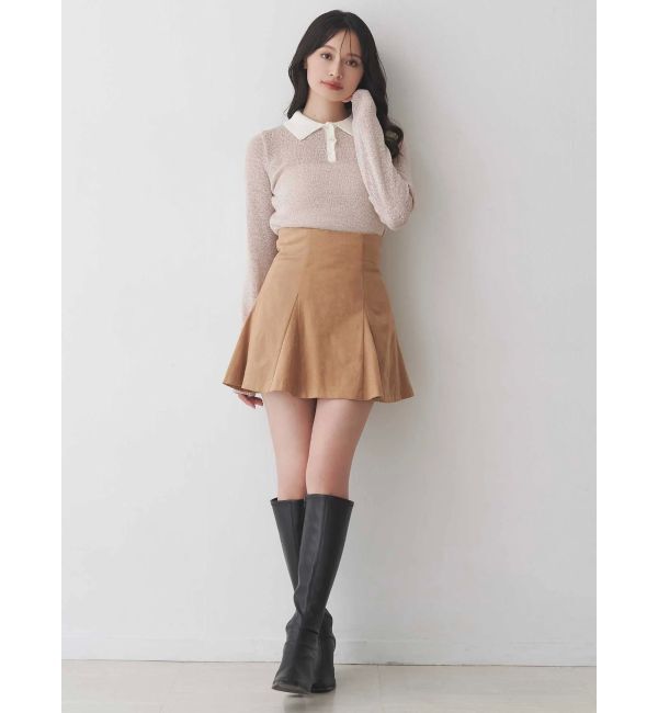 MERCURYDUO「クリアボタンポロニット」|ニット・セーター|