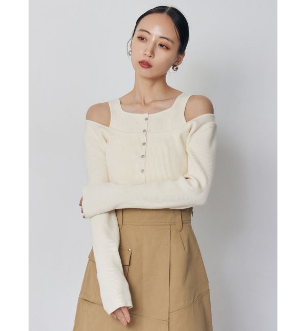 MURUA「フロントボタンデザインニット」|ニット・セーター|