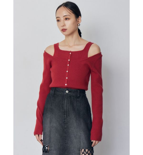 MURUA「フロントボタンデザインニット」|ニット・セーター|