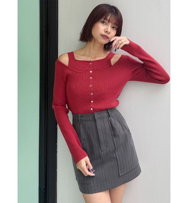 MURUA「フロントボタンデザインニット」|ニット・セーター|