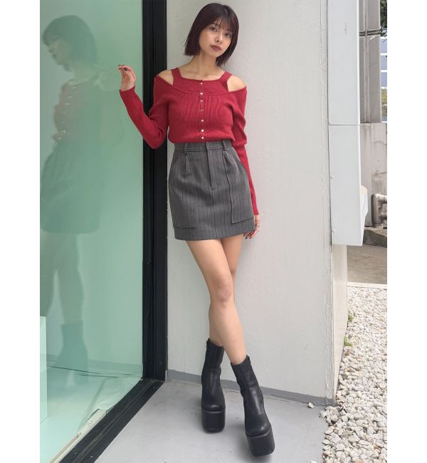 MURUA「フロントボタンデザインニット」|ニット・セーター|