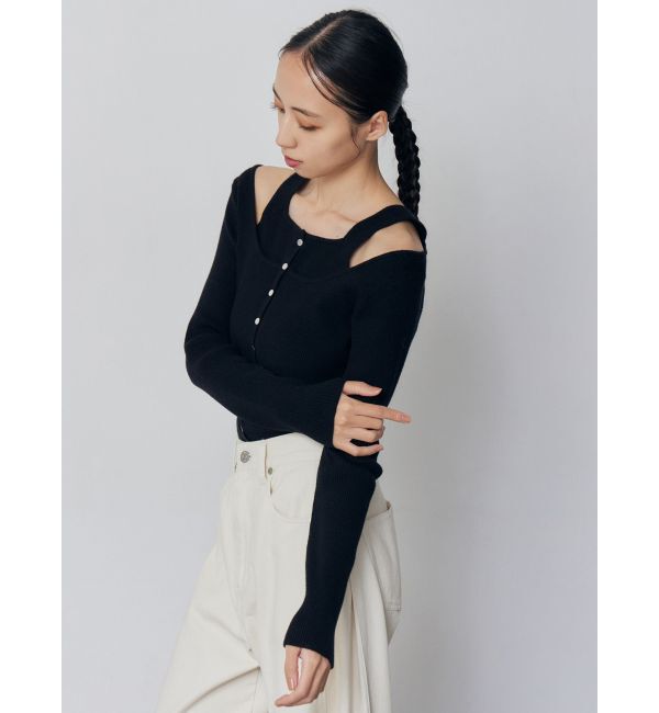 MURUA「フロントボタンデザインニット」|ニット・セーター|