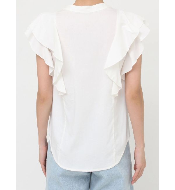 LAGUNAMOON「フリルピンタックノースリーブブラウス」|シャツ・ブラウス|