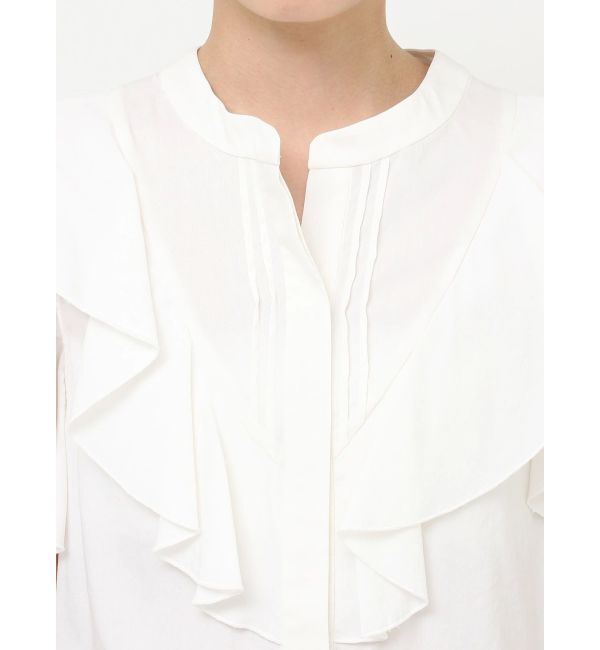 LAGUNAMOON「フリルピンタックノースリーブブラウス」|シャツ・ブラウス|