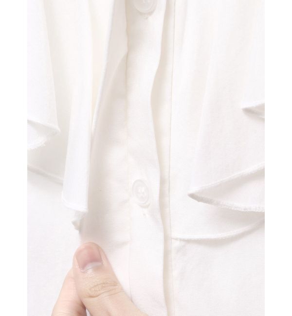 LAGUNAMOON「フリルピンタックノースリーブブラウス」|シャツ・ブラウス|