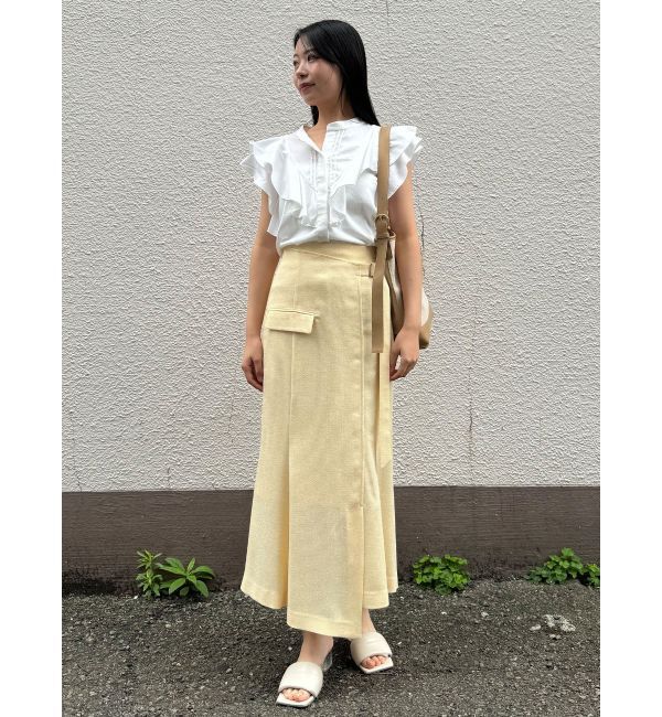 LAGUNAMOON「フリルピンタックノースリーブブラウス」|シャツ・ブラウス|