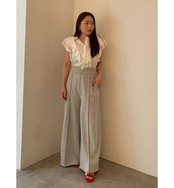 LAGUNAMOON「フリルピンタックノースリーブブラウス」|シャツ・ブラウス|