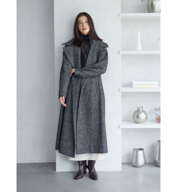 LAGUNAMOON「ウエストタックウールブレンドツイードコート」|その他|