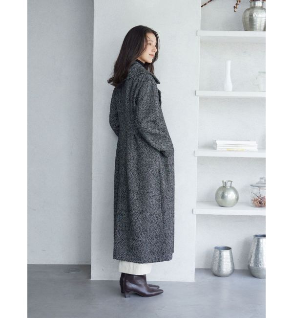 LAGUNAMOON「ウエストタックウールブレンドツイードコート」|その他|