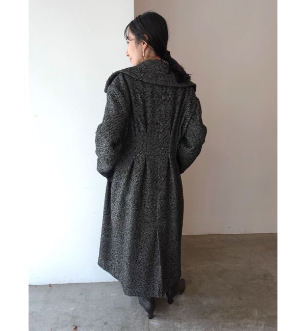 LAGUNAMOON「ウエストタックウールブレンドツイードコート」|その他|