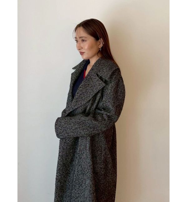 LAGUNAMOON「ウエストタックウールブレンドツイードコート」|その他|