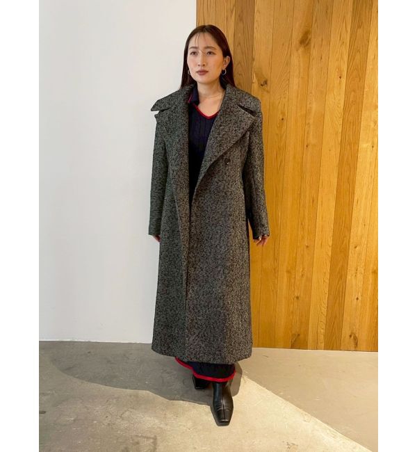 LAGUNAMOON「ウエストタックウールブレンドツイードコート」|その他|