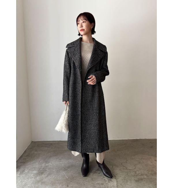 LAGUNAMOON「ウエストタックウールブレンドツイードコート」|その他|