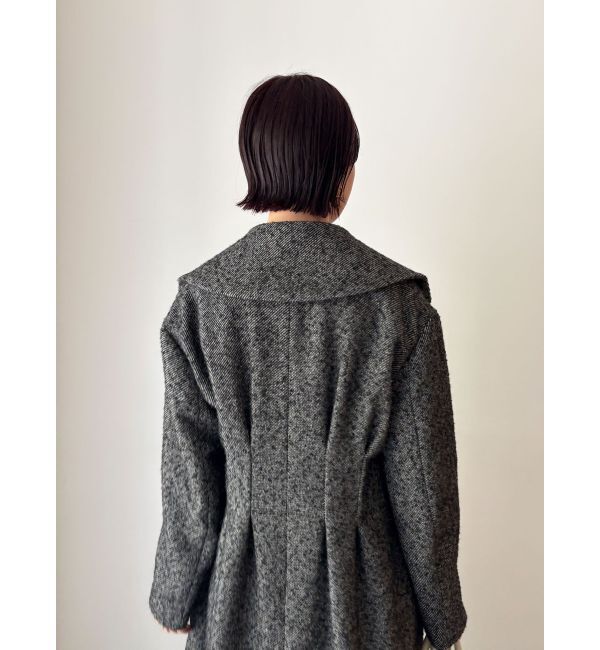 LAGUNAMOON「ウエストタックウールブレンドツイードコート」|その他|
