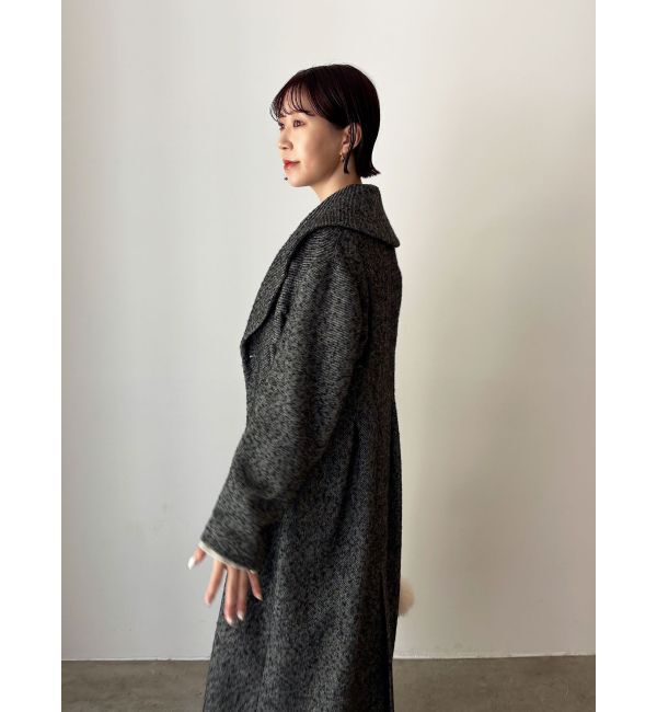 LAGUNAMOON「ウエストタックウールブレンドツイードコート」|その他|